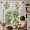 thumbnail image 5 of Tree Branch Window Valance Curtain Flower Floral Leaves Plant Rod Pocket Short Curtain for Living Room, Bedroom & Kitchen Window Decor 42x12in, 5 of 8