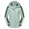 thumbnail image 1 of LSLJS Manteau de Pluie Uni pour Femmes, Imperméable d'Extérieur à Capuche, Coupe-Vent (Vert Menthe, TTG), 1 of 2