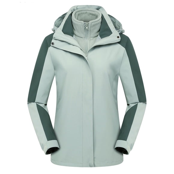 LMKIHUSA Imperméables pour Femmes avec Capuche Vestes de Randonnée et d'Escalade en Plein Air Unies Imperméables Poches Trenchs Coquille Souple Légers 2025 Coupe-Vent Vert Menthe,P