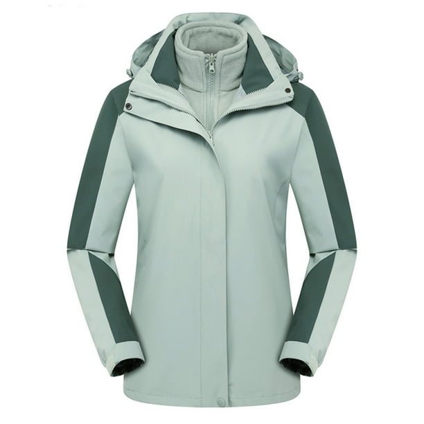 Chaquetas y abrigos casuales sin capucha de manga larga para mujer, chaqueta impermeable lisa con capucha para exteriores, abrigo superior a prueba de viento para mujer