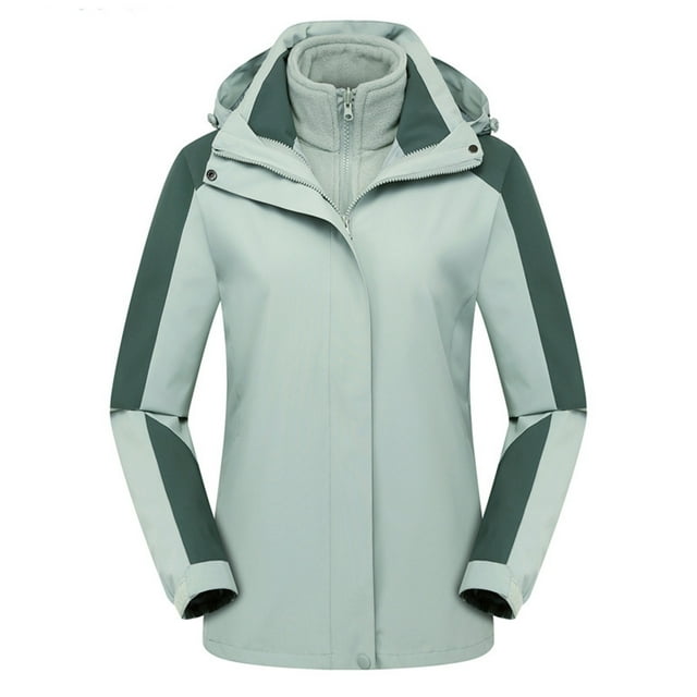 CEHVOM Women Solid Rain Jacket Outdoor Hooded Raincoat Windproof Top Clearance