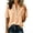Yellow, variant on cocolona Button Down Striped Blouses for Women Short Sleeve V Neck Shirt Trendy Summer Solid Color Tops