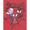 thumbnail image 6 of Marvel Spidey and His Amazing Friends Toddler Boys' Short Sleeve Graphic T-Shirt and Shorts Set Mineral Red Optic Wash Spidey, Ghost-Spider & Miles, 6 of 12