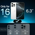 thumbnail image 4 of JETech Screen Protector for iPhone 16 Pro 6.3-Inch with Camera Lens Protector, Easy Installation Tool, Tempered Glass Film, HD Clear, 2-Pack Each, 4 of 7