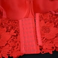 thumbnail image 4 of ELLACCI Women's Floral Lace Bustier Crop Top Gothic Corset Bra Tops Red X-Small, 4 of 9