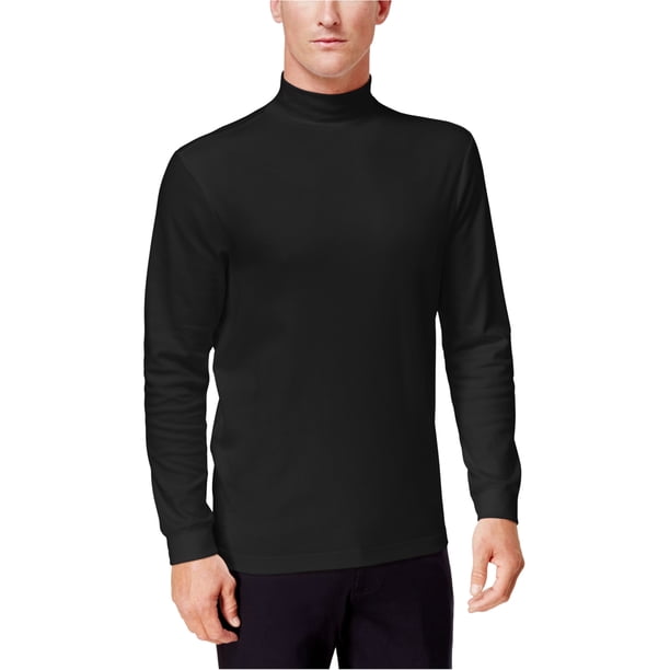 Camiseta básica de manga larga para hombre Club Room, negro, XXX-Large