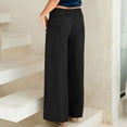 thumbnail image 4 of Pantalon en Coton et en Lin pour Femmes Large et Large avec Poches, 4 of 7