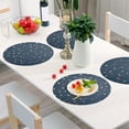 thumbnail image 6 of Ryvnso Christmas Lights Round Plate Mats Dining Table Placemat Set of 4 for Holiday Decoration, 6 of 7