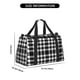 thumbnail image 3 of Balery White And Black Plaid Bolsa de Gimnasio para Mujeres, Bolsa de Viaje con Bolsillo Húmedo, Bolsa de Fin de Semana para Mujeres, Bolsa de Viaje Resistente al Agua, 3 of 7