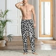 thumbnail image 2 of Naloa Weave Geometric Pajama Pants Men, PJ Bottoms, Sleep & Lounge Pants-XX-Large, 2 of 6