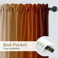 thumbnail image 3 of Burnt Orange Curtains 63 Inch Length for Living Room 2 Panel Set Burnt Orange and Terracotta Window Curtain Lavender Ombre Gradient Light Filtering Curtains Modern Abstract Drapes, 3 of 3