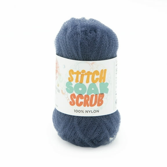 Lion Brand Stitch Soak Scrub Yarn-Blue Indigo