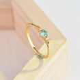 thumbnail image 4 of K-KED Hot Selling New Inlaid Synthetic Aquamarine Ring Wedding Ring for Women-Rose Gold-6, 4 of 9