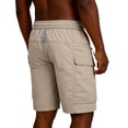 thumbnail image 2 of EaskTriop Men's Casual Shorts Elastic Waist Drawstring Summer Sports Shorts Quick Dry Lightweight Comfort Shorts with Zipper Pockets, 2 of 5
