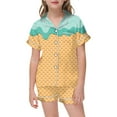 thumbnail image 1 of Ensemble de Pyjamas de Noël pour Filles Tween Pyjamas en Satin Imprimés Manches Courtes Ensemble de Pyjamas 2 Pcs Tenues de Noël Pyjamas pour Filles 10-11 Ans, 1 of 4