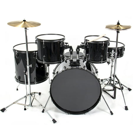 Best Choice Products 5-Piece Beginner Drum Set with Floor Tom