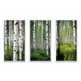thumbnail image 2 of Designart "White Green Birch Tree III" Landscape & Nature Framed Wall Art Set Of 3 - Green Tree Birch Frame Gallery Wall Set For Home Decor, 2 of 7