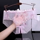 thumbnail image 2 of Lencería transparente de entrepierna abierta para mujer, calzoncillos eróticos de encaje, ropa interior transparente, malla transpirable, lencería elástica, 2 of 5