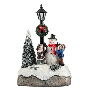 Toddmomy 10Pcs Mini Snowman Figurines Christmas Snowman with Top Hat  Christmas Micro Landscape Ornament Accessories Dollhouse Decoration