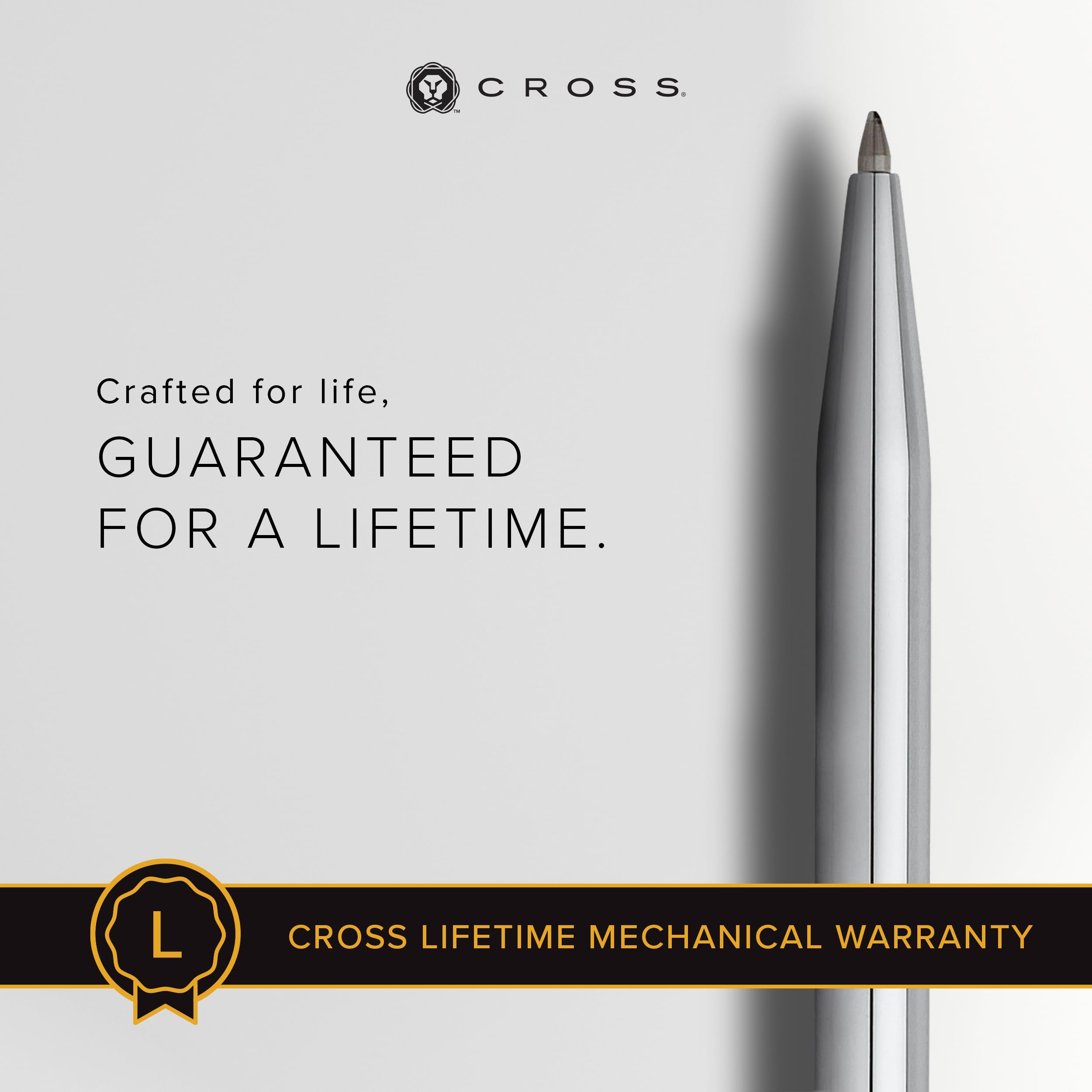 Cross Click™ Polished Chrome with black appointments Rollerball Pen