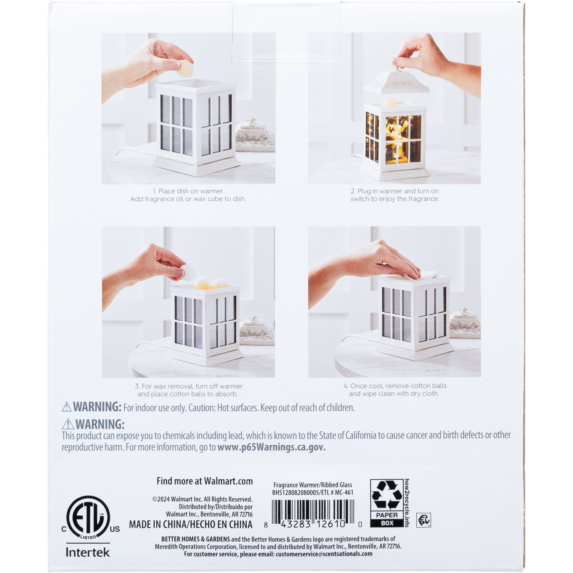 Better Homes & Gardens Ribbed Glass Wax Warmer, Full photo 4