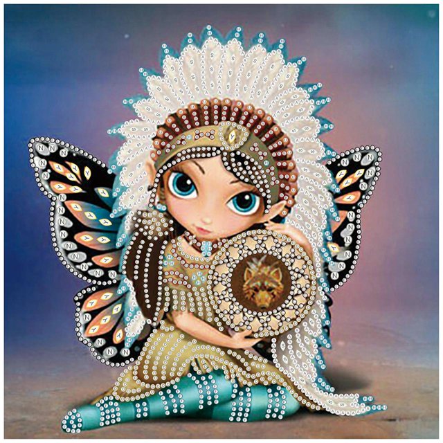 Cuadros Decorativos 5D DIY Big Eyes Doll Taladro parcial Pintura Diamante en forma especial Decoración de dibujo Tmvgtek embutido en tela