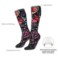 thumbnail image 4 of Naloa Paisley Thigh High Socks Extra Long Stretchy Sock Women Over Knee High Opaque Stocking Daily Wear, 4 of 6