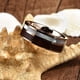 thumbnail image 4 of Anillo asimétrico de concha y veta de madera dorada de 8 mm de Gabe Jewelry, 4 of 4