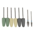 thumbnail image 4 of Kit de 8 fresas de pulido acrílico con base de resina de silicona rotatoria dental con pulido de acero de tungsteno, 4 of 10