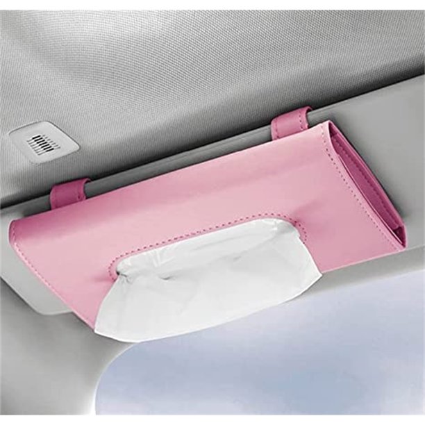 Pink Car Tissue Holder,Tissue Mask Holder for Car, with a Bag Tissue