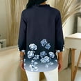thumbnail image 4 of Women's 3/4 Sleeve Shirts Graphic Tees Shirts Casual Basic Tops Pullovers, 4 of 5