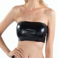 thumbnail image 2 of Women's Wrap Around Leather Solid Color Tube Top Shirt Performance Tops, 2 of 2