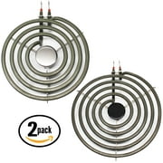 2-Pack Compatible Kenmore / Sears 79094048700 8 inch 5 Turns & 6 inch 4 Turns Surface Burner Elements - Compatible Kenmore / Sears 316442301 & 316439801 Heating Element for Range, Stove & Cooktop