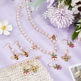thumbnail image 4 of 24 Pcs Bee Potted Plants Stitch Markers Alloy Enamel Crochet Stitch Marker Charms 304 Stainless Steel Clasp Locking Stitch Marker for Knitting Weaving Sewing Jewelry Making HJEW-AB00042-US6 for DIY, 4 of 6