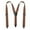 Brown, variant on Men Y-Type Adjustable Suspenders, Strong Clips Elastic Straps 3.8cm Width Formal Black