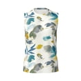 thumbnail image 6 of Lsque Watercolor Leaves Print Men's Cotton Blend Sleeveless Muscle Shirts (S-3XL)- Moisture Wicking, Odor Protection, UPF 30+,XX-Large, 6 of 8