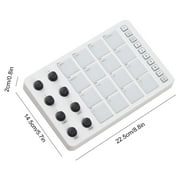 Wireless MIDI Controller Pads, Portable USB MIDI Keyboard with 16 MPC Drum Pads, 8 Assignable Knobs, Note Repeat, Full Level Buttons, Rechargeable Battery