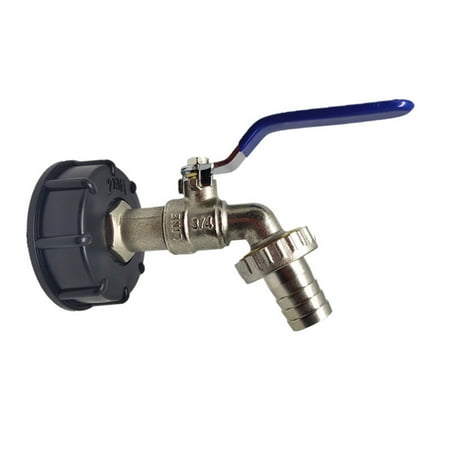 

IBC Ball Rain Container Water Reservoir Dispenser Single Lever Brass Faucet 3/4 Inch Brass Spout