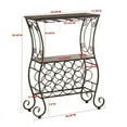 thumbnail image 6 of Pilaster Designs Beckett 15-bottle Metal Free Standing Wine Rack in Pewter, 6 of 6