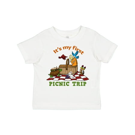

Inktastic It s My First Picnic with Cute Animals Gift Toddler Boy or Toddler Girl T-Shirt