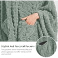 thumbnail image 3 of Wearable Blanket Sherpa Fleece Shawl with Pockets Poncho Cape, Cozy TV Throw, 3 of 3