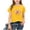 Yellow, variant on Fnooota Girls T Shirts, Graphic Crew Neck Casual Summer Short Sleeve Tops White Size 14