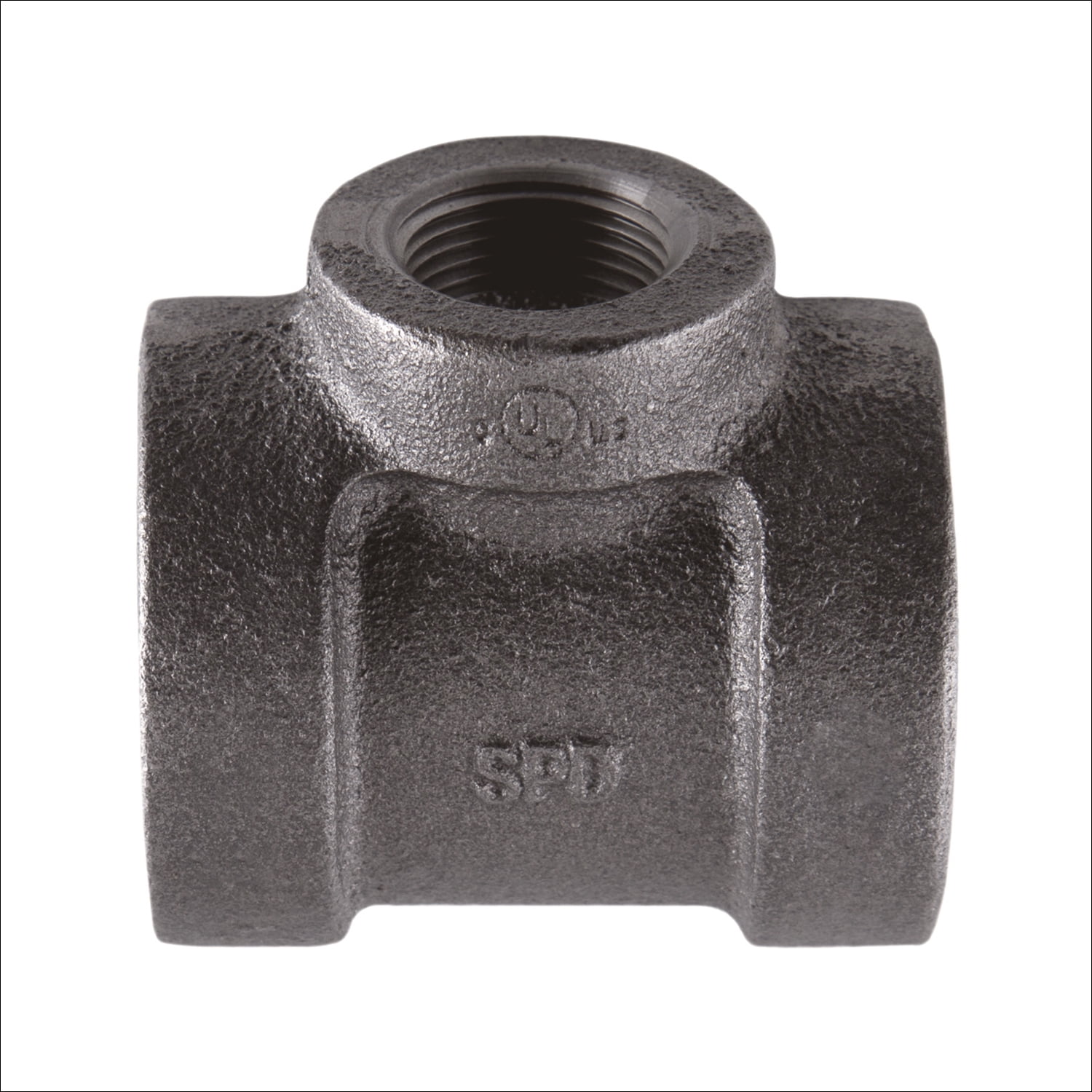 Supply Giant 1" x 1" x 3/4" BLack Pipe Fitting Reducing Tee Cast Iron