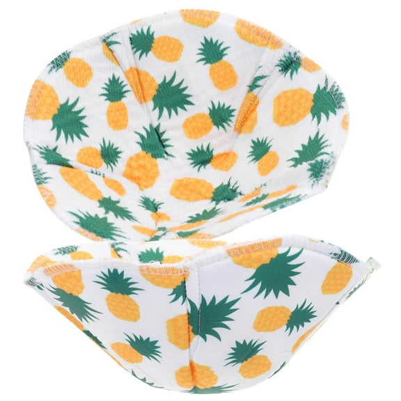 KONTONTY 2Pcs Heat Resistant Microwave Bowl Holders Yellow Anti Slip Insulated Kitchen Covers