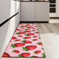 thumbnail image 4 of Strawberry Plants Fruit Flower Pink Pattern Kitchen Rug Mat,Kitchen Runner Rugs Non Skid Washable,Decorative Kitchen Floor Mats for Kitchen,Sink,Laundry,17"X47", 4 of 5
