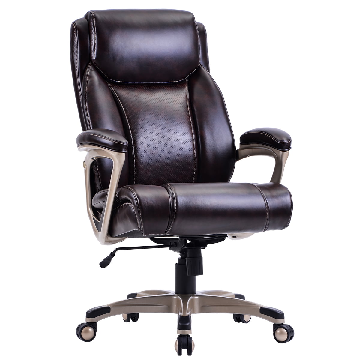 Leather Office Chair, Office Chair Desk Chair, Champagne High Back