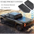 thumbnail image 3 of Bed Rail Stake Pocket for GMC Chevy Silverado/GMC Sierra 2500/3500HD(2020 2021 2022 2023 2024), Chevy Silverado/GMC Sierra 1500(2019-2024), Truck Rear Caps Bed Rail Holes Covers, 3 of 7