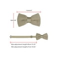 thumbnail image 2 of INSPIRE CHIC Men's Pre-Tied Bow Ties Adjustable Strap Solid Color Knitted Bowtie Khaki, 2 of 5