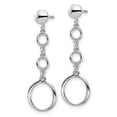 thumbnail image 2 of Auriga Fine Jewelry 925 Sterling Silver Rhod-plated Post Dangle Earrings for Women, 2 of 6