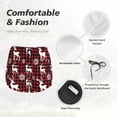 thumbnail image 4 of Balery Plaid Reindeer Snowflakes Pattern Women's Running Shorts with Liner 2 Pockets Elastic Workout Athletic Gym Yoga Shorts-Small, 4 of 7